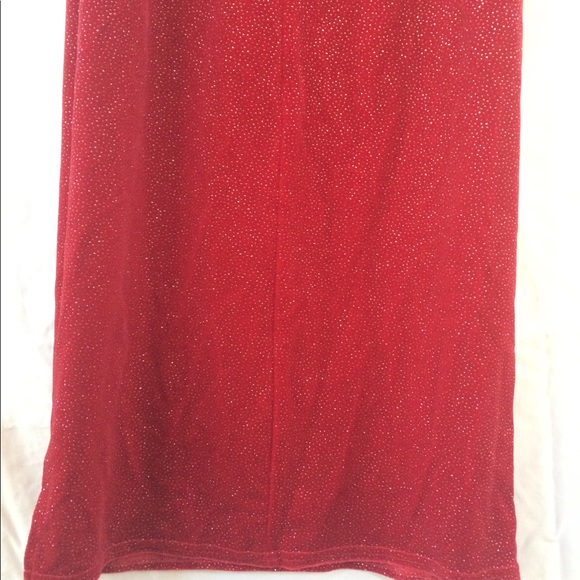 Red with silver sparkle evening gown by Jump - Picture 8 of 8